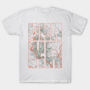 Dhaka, Bangladesh City Map Typography - Bohemian T-Shirt